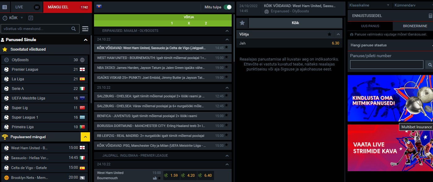 olybet dashboard, spordiennustus.online