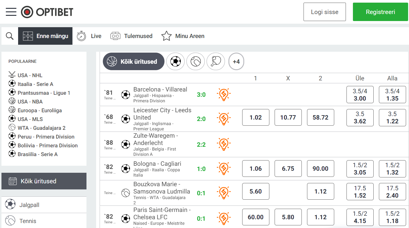 optibet dashboard