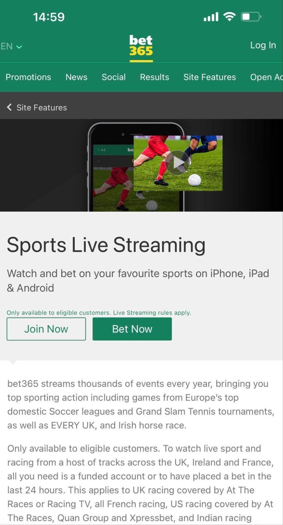 mobile bet 365 