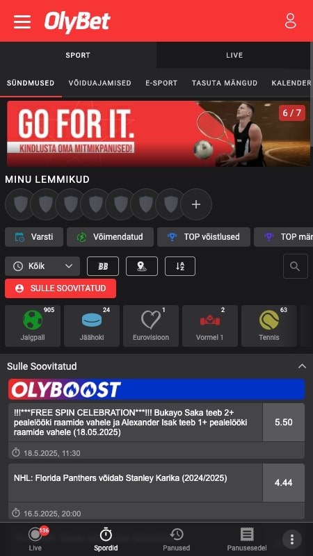 Olybet eSpordi ennustuste sait