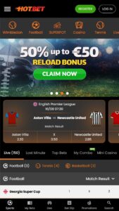 Online spordikihlvedude panustamine HotBet Eestis